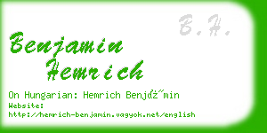 benjamin hemrich business card